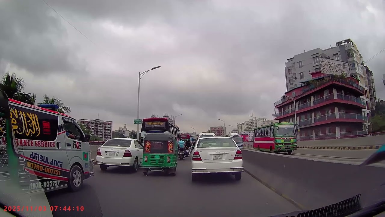 Jurain To Nikunja 2 | Dhaka Street Drive via Hanif Flyover, Mohakhali & Banani | Dash Cam 2025-11-03
