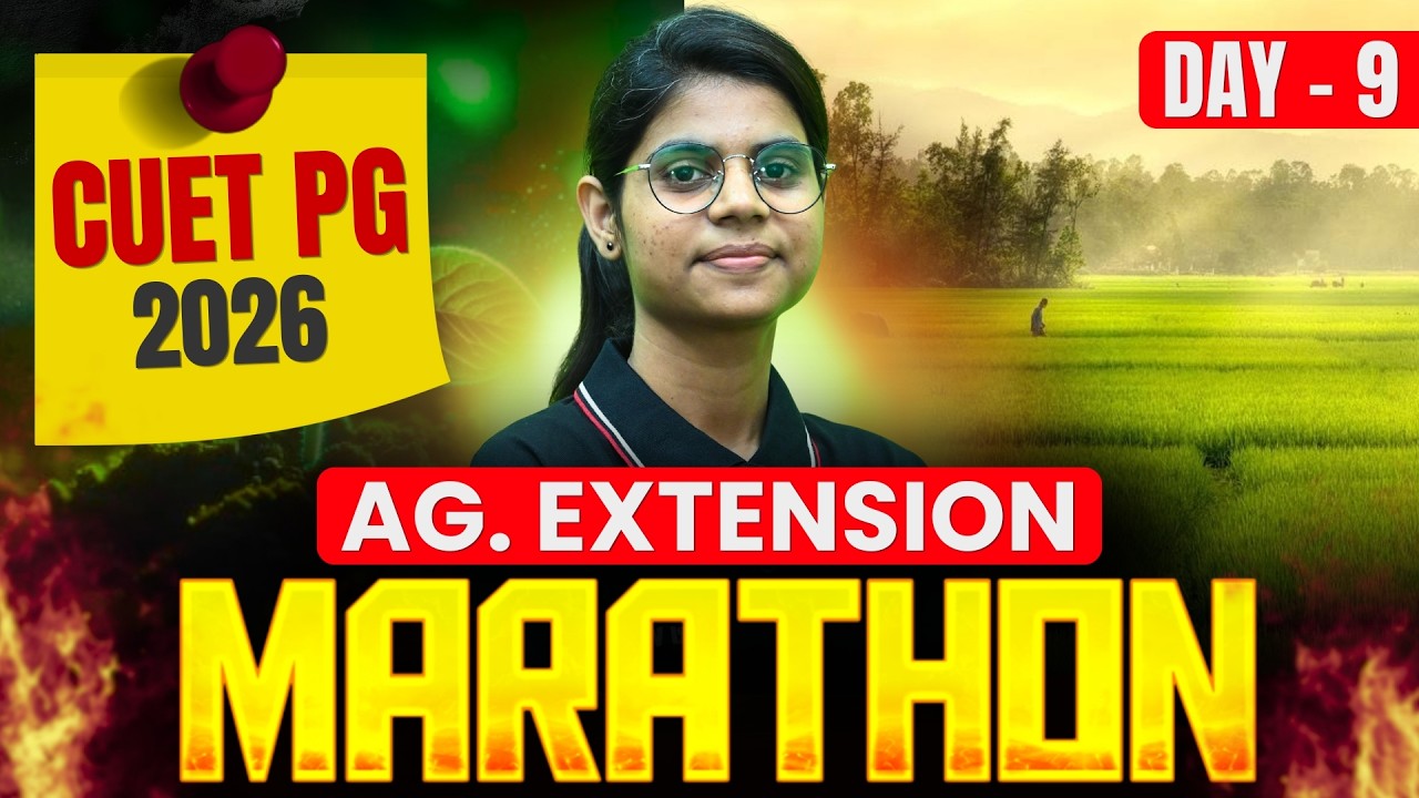 Day 09- Agricultural Extension I CUET PG 10 Day Series by IARI Wala