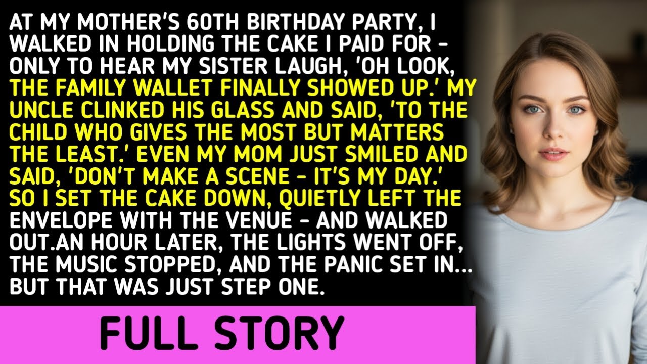 At My Mother's 60th Birthday Party, I Walked In Holding The Cake I Paid For - Only To Hear My Sister