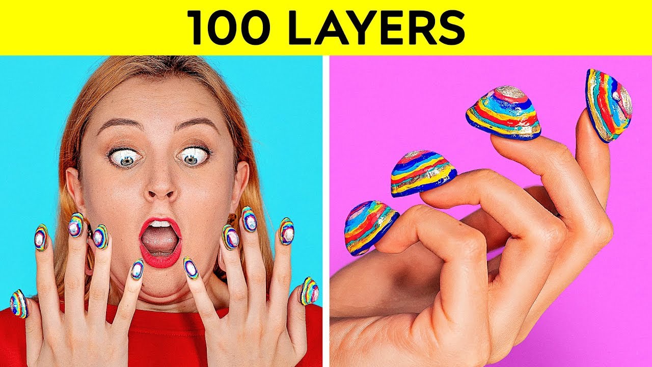 100 LAYERS CHALLENGE || 100 Layers of Makeup || Ultimate 100+ Coats by 123 GO! CHALLENGE