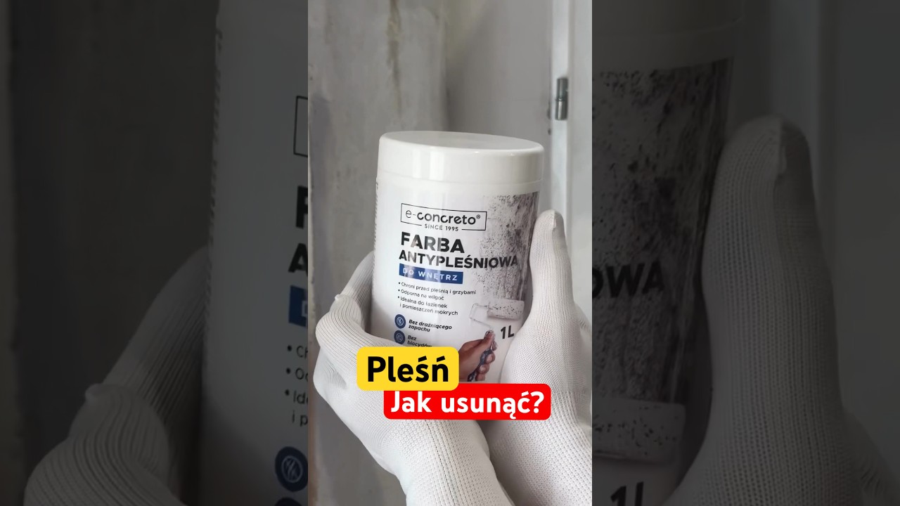 Jak usunąć pleśń i grzyb ze ściany? Farba Antypleśniowa @e-concreto Usuwanie grzyba i pleśni