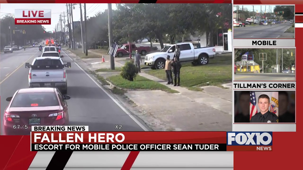 Honor Escort for Mobile Police Officer Sean Tuder