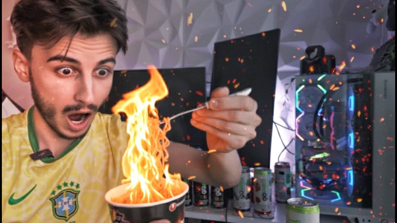 توون ترین ئیندۆمیم خوارد دەمم گڕی گرت 🥵🔥 | Super Spice noodles