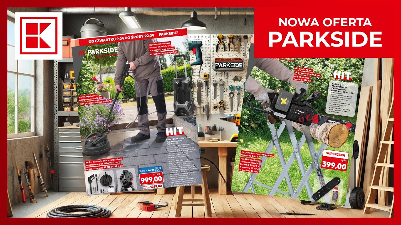 NOWOŚCI PARKSIDE w Kaufland 🔥 HIT PROMOCJE od 9.04.2026 | Piła, Kosiarka, Myjka ciśnieniowa