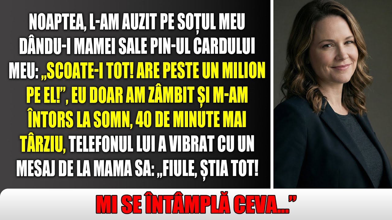 În timp ce dormeam, l-am auzit pe soțul meu șoptind PIN-ul cardului meu! Am zâmbit…