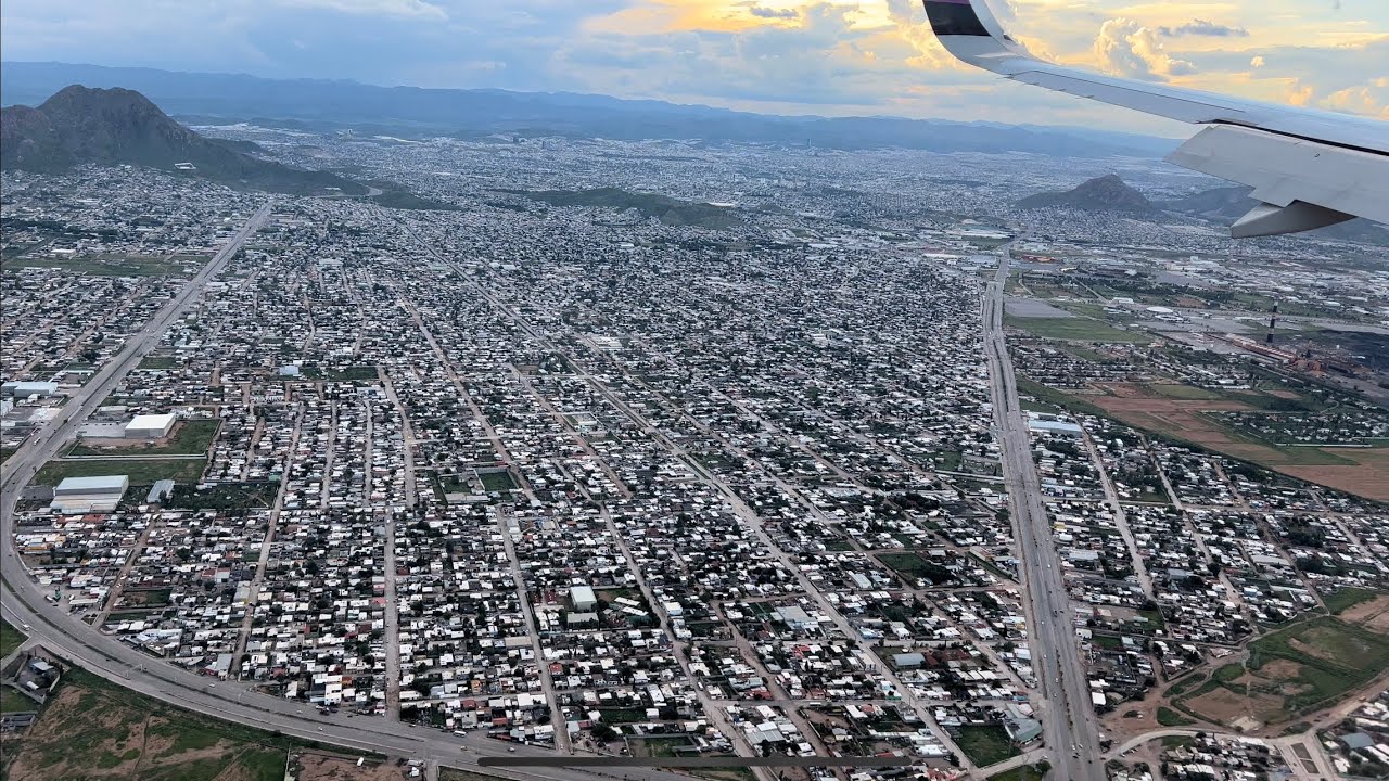 Aterrizaje en Chihuahua Capital, trayecto desde presa Las Virgenes.