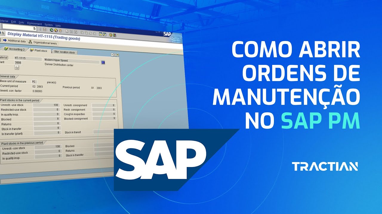 Como abrir uma Ordem de Manutenção no SAP PM