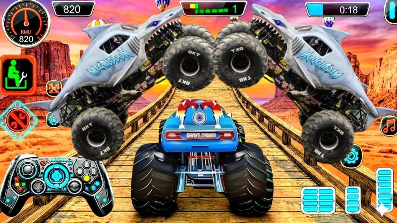2 Monster Truck Challenge: INSANE Stunts, Jumping & Crashing!🤯 | Android Gameplay. - Not Complete