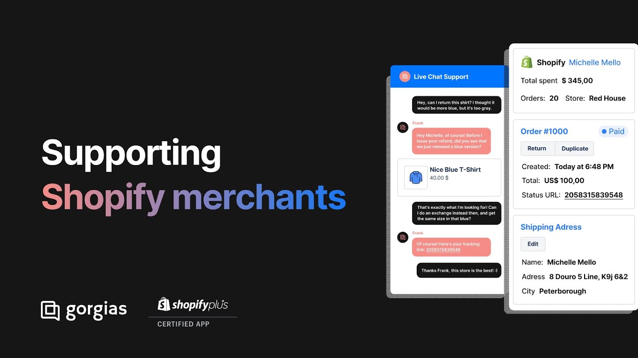 Shopify x Gorgias = Thank You