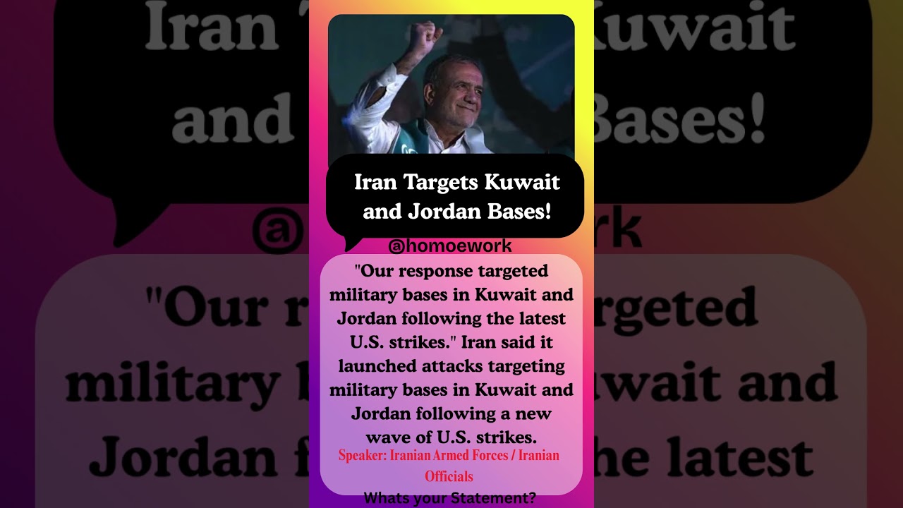 Iran Targets Kuwait and Jordan Bases! #breakingnews #trendingnow