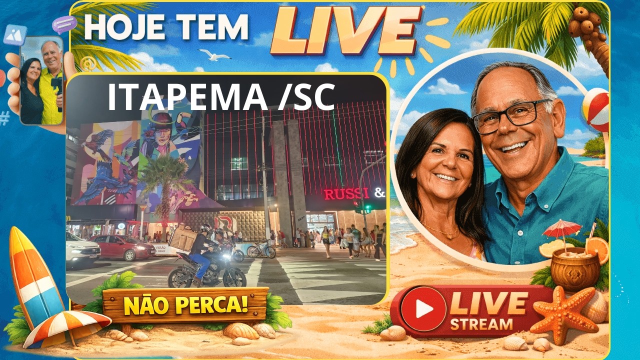ITAPEMA / SC  NOITE EM MEIA PRAIA AO VIVO  =  09/02/2026   =19:00 HR