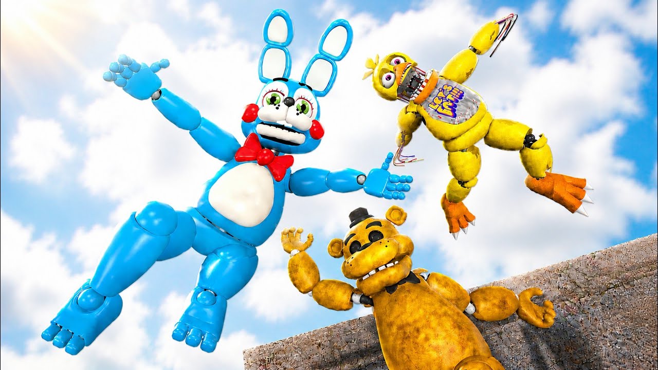FNAF: Рэгдолл Прыжки и Падения Аниматроников [GMOD] - Серия 39