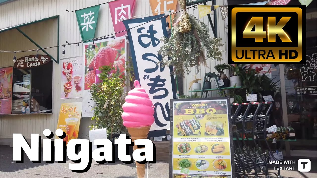 Niigata Japan - Walk to Pier Bandai - 4K HDR