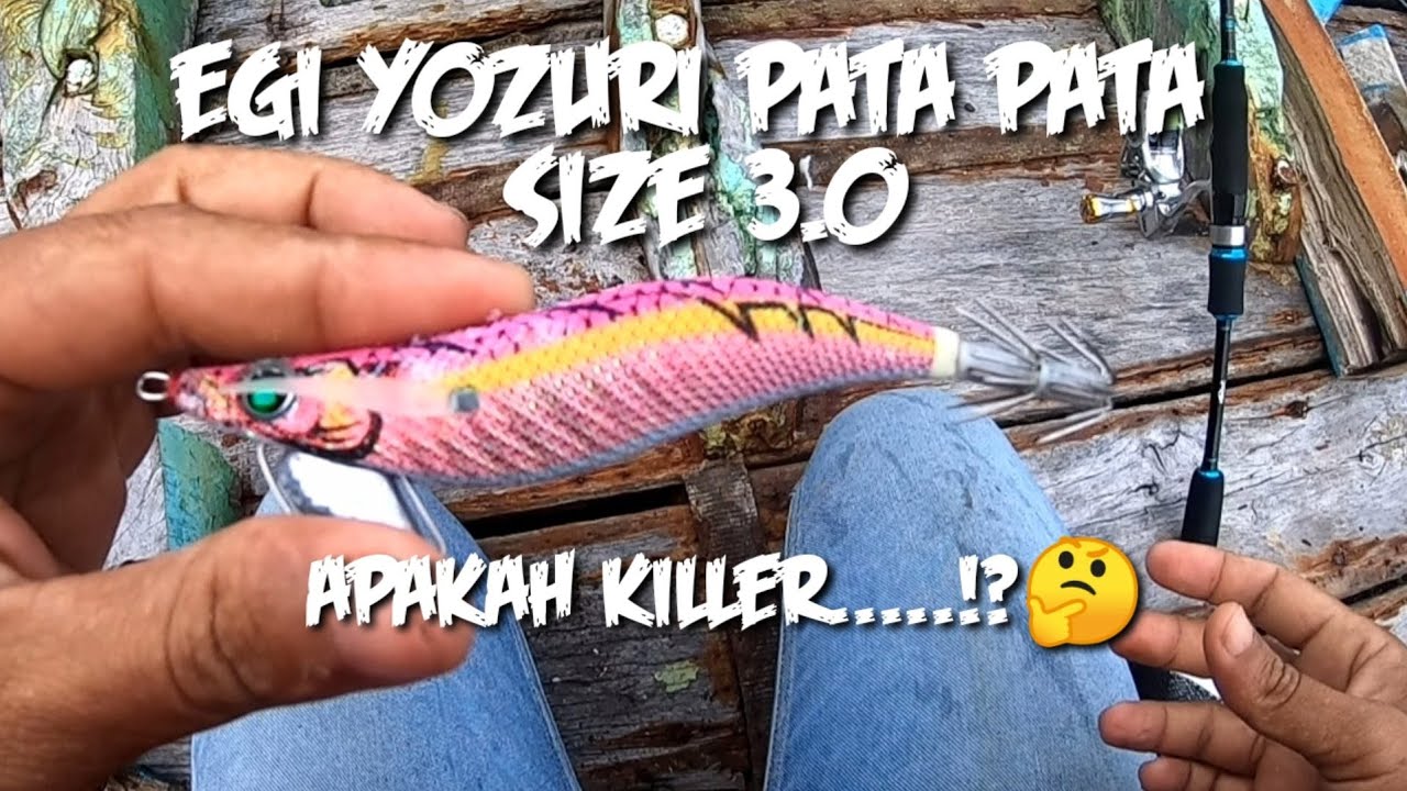 Mancing cumi || testing Egi yozuri pata pata size 3.0