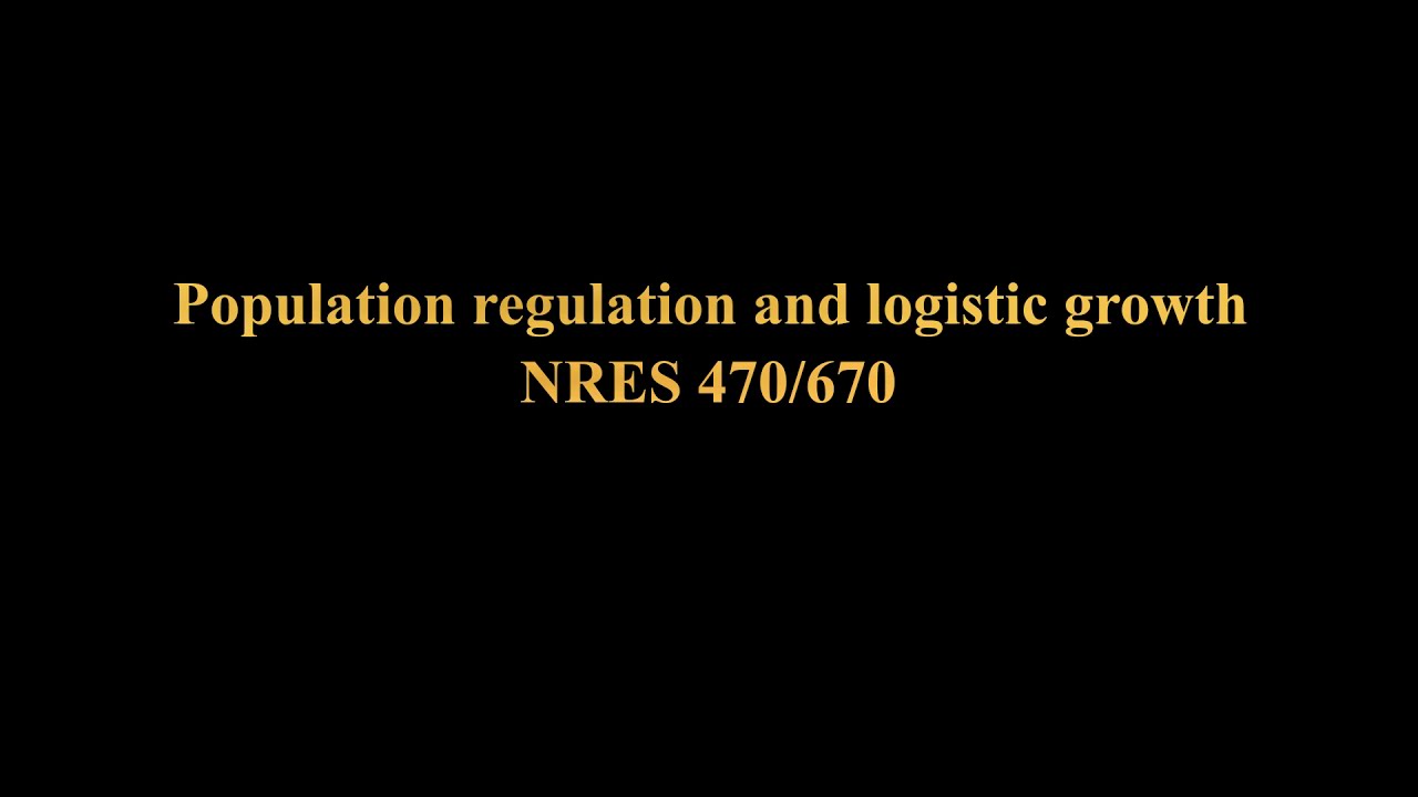Population regulation and logistic growth
