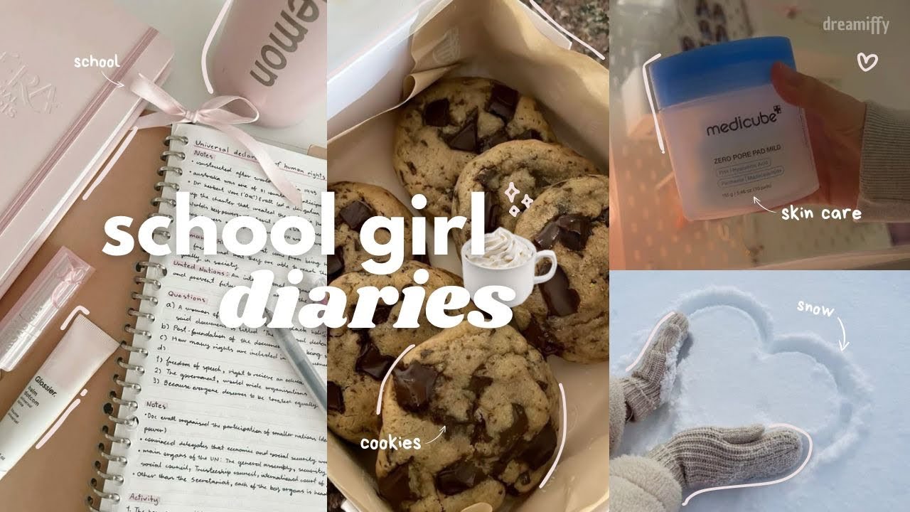 ⋆˚࿔  SCHOOL GIRL DIARIES - snow, unboxings, grwm,  new nails… 