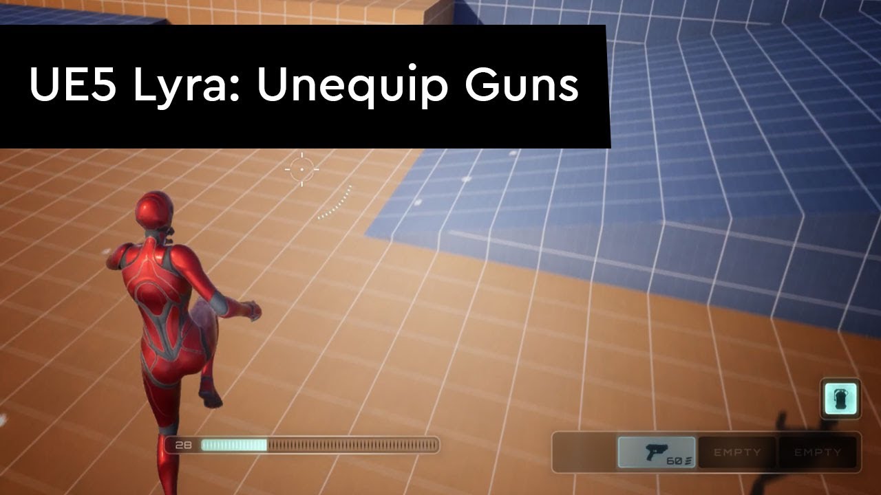 [UE5 Lyra] Unequip Guns : Allow your mannequin to parkour hands-free!