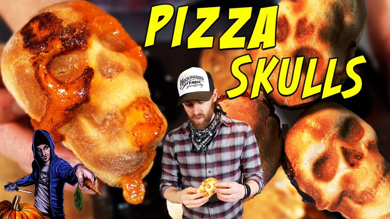 Halloween Pizza Skulls (VEGAN)