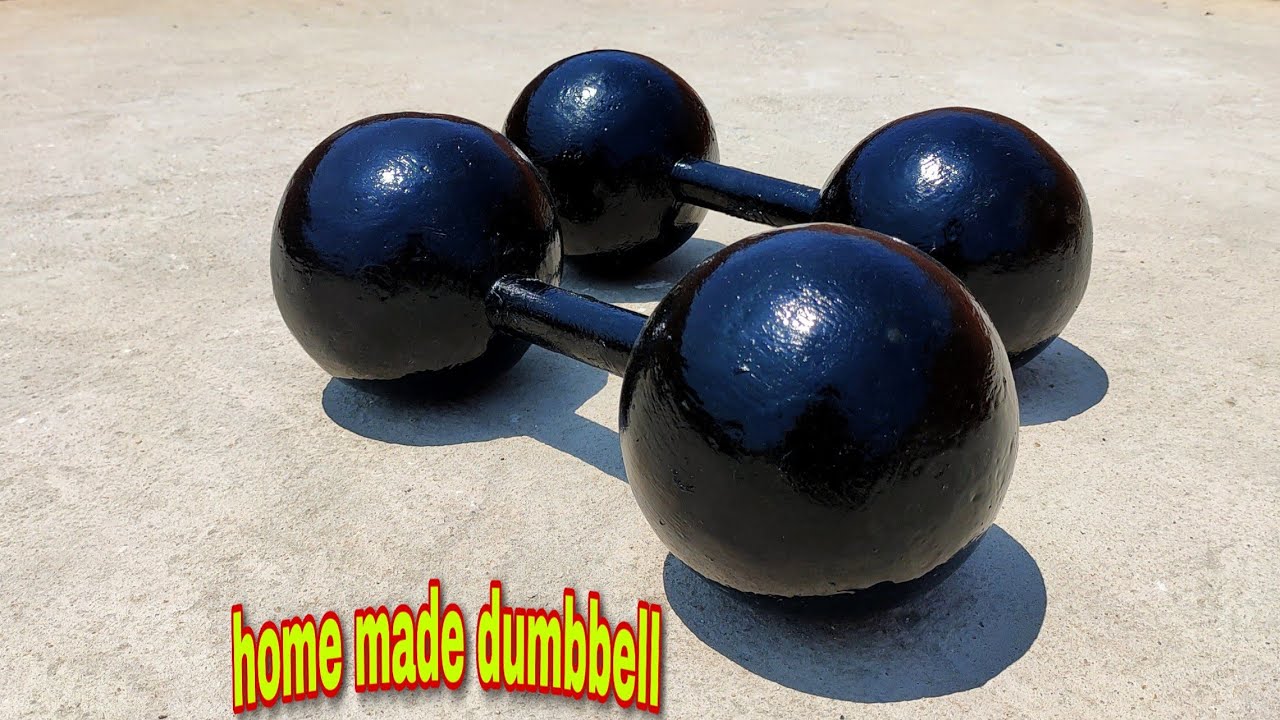 How to make thomas inch  dumbell from cement at home كيف تسوي دامبل في  घर का जिमالمنزل