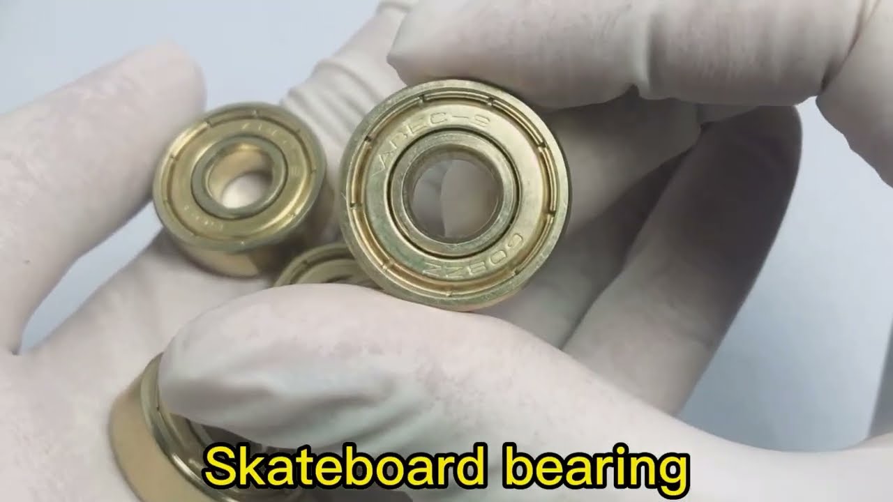 High speed abec11 608 gold plated skateboard ball bearing 8x22x7mm 608zz