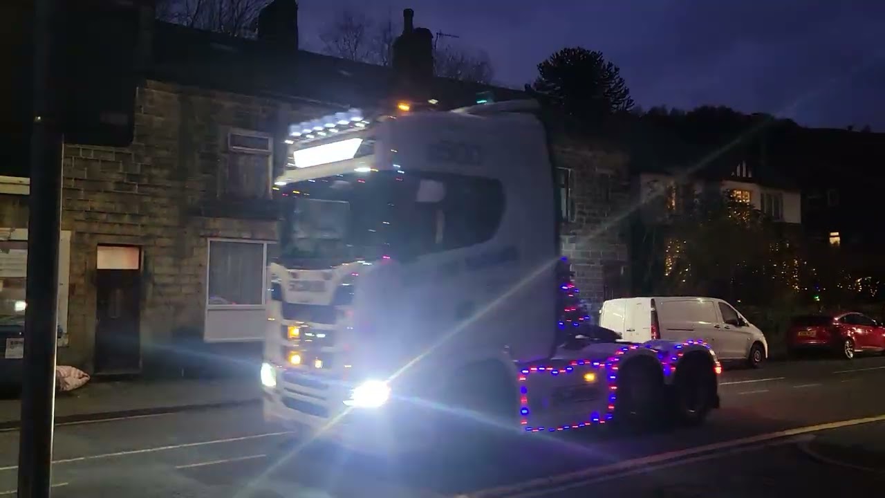 Christmas Eve. Tractor and Lorry Parade. Walsden.