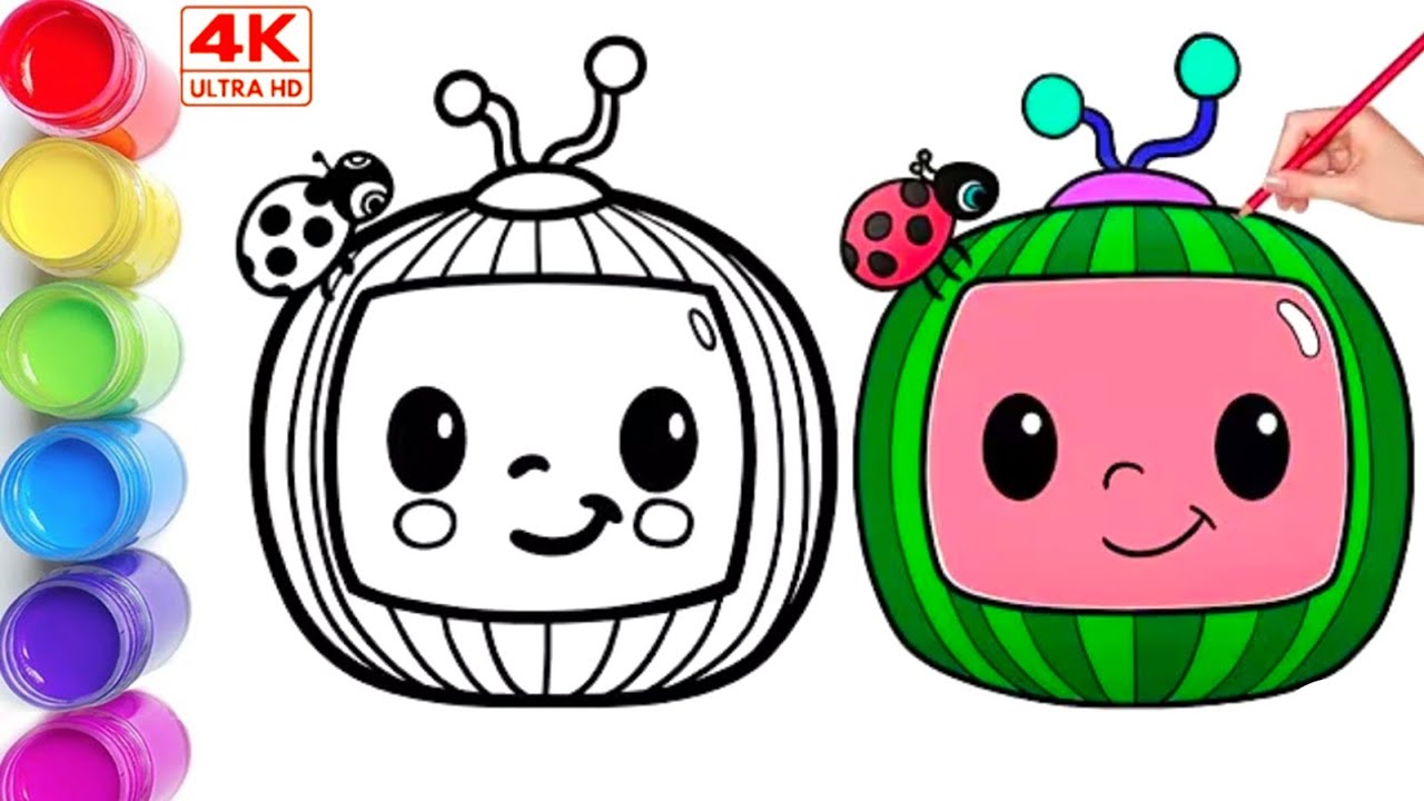 How to  Draw a Cocomelon logo drawing for kids | Cocomelon logo drawing for kids step by step