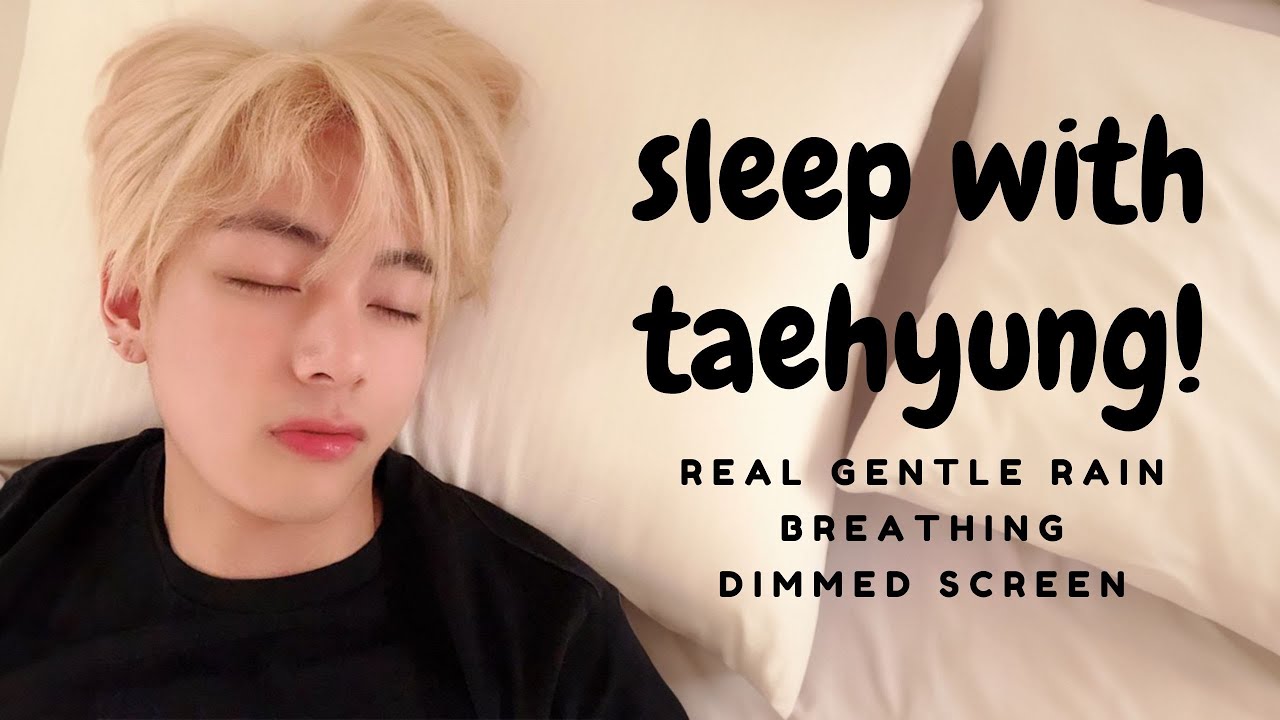 sleep with your boyfriend taehyung | rain, breathing, dimmed screen asmr