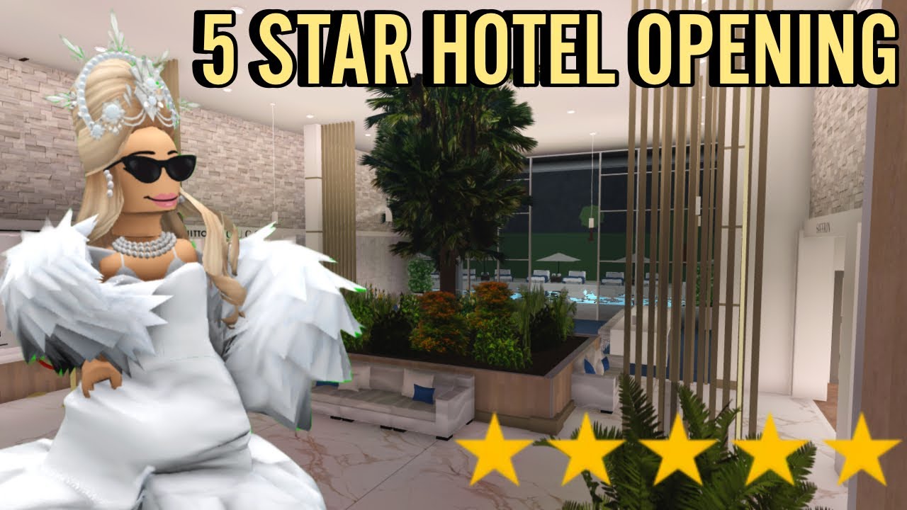 GOING TO A 5 STAR BLOXBURG HOTEL OPENING | roblox