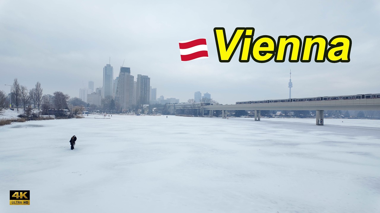 Winter Wonderland in Vienna | Walking on the Frozen Alte Donau ❄️ (Jan 2026, 4K)