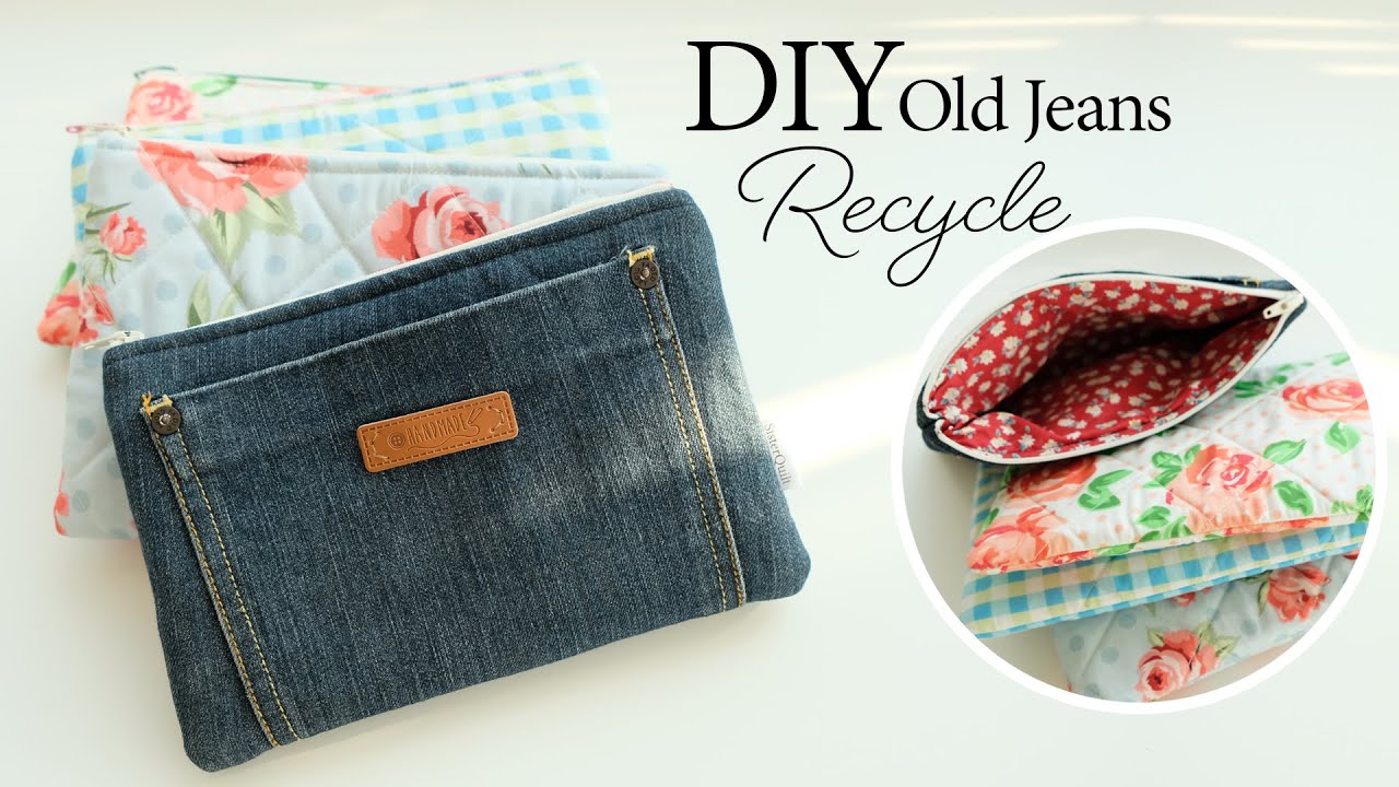 DIY Old Jeans Purse Bag | Sewing | Tutorial (274)