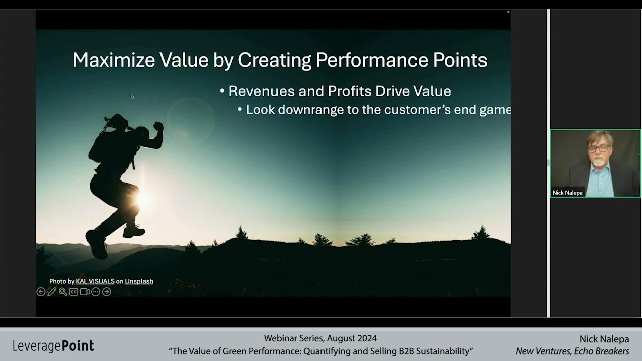 The Value of Green Performance   Quantifying and Selling B2B Sustainability