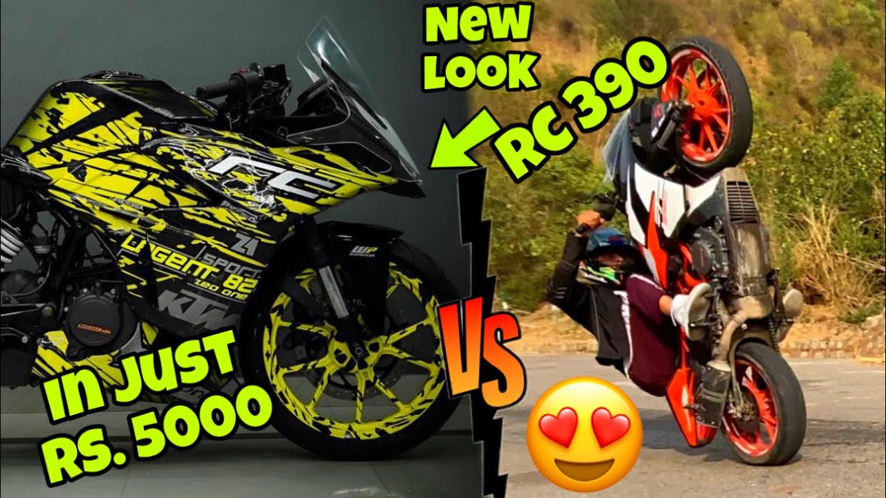 Ktm Rc 390 Modified 😍 In Just 5000 😍 || with X2 Kit wrap 🥵|| ZX10r Crash hoty hoty bach gaye 😰