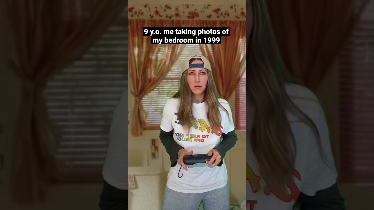 9 y.o. me taking photos of my bedroom in 1999