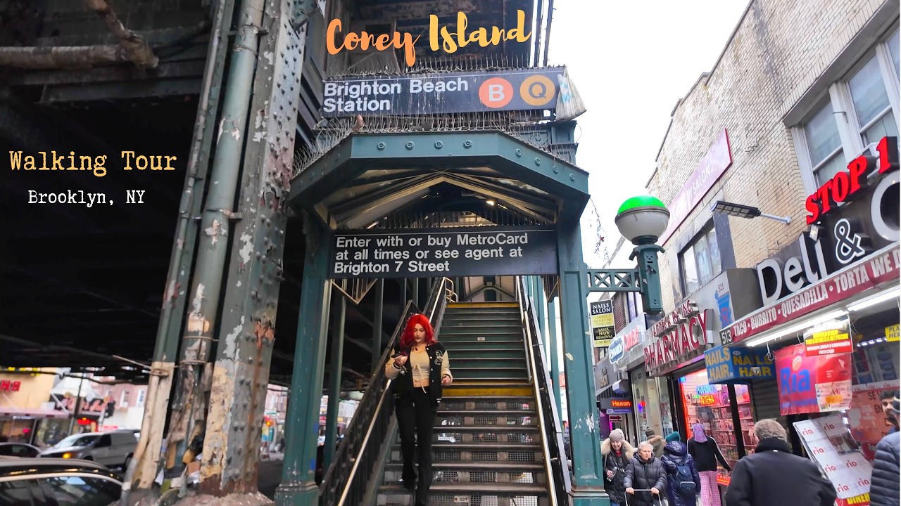 4K NYC Sunset Walk | Coney Island ↔ Brighton Beach Loop Tour