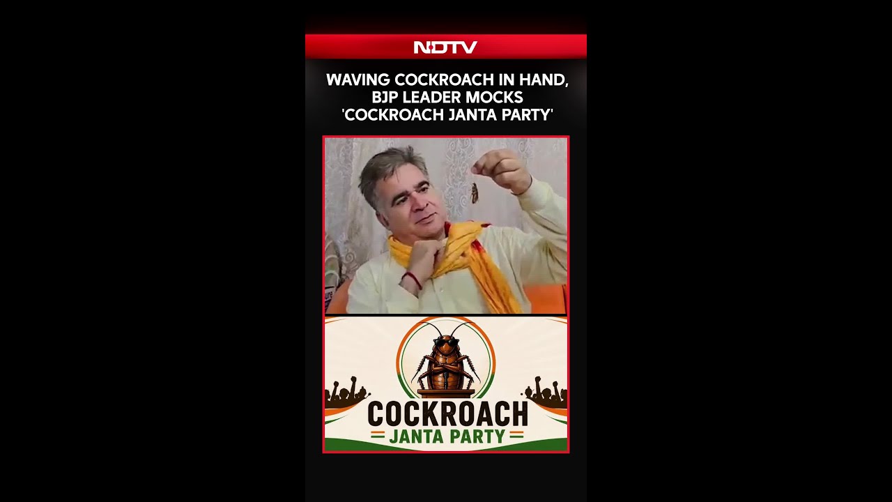 Cockroach Janta Party | Waving Cockroach In Hand, BJP Leader Raina Mocks 'Cockroach Janta Party'