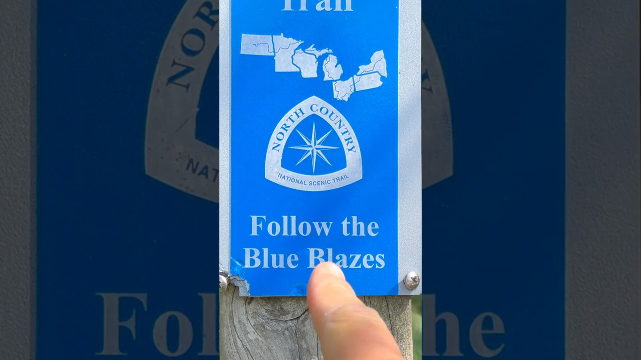 Follow the blue blazes for the North Country Trail. 