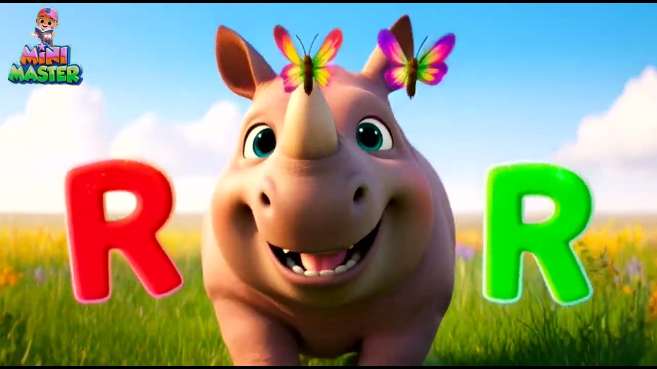 Wild Animals for Kids | Learn Animal Names with Mini Master 🐘🦒 | Fun Cartoon Animation #wildanimal