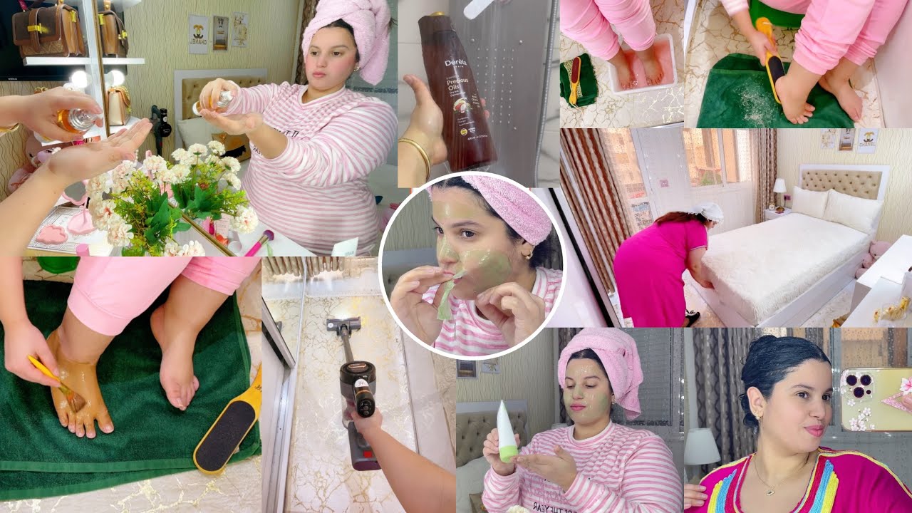 واخا تمارة وشقا وطياب مكنهملش راسي ضروري نتهلا🧖🏼‍♀️ماسك تفتيح اليدين🌸وجدت الهركمة بالحمص و الزرع