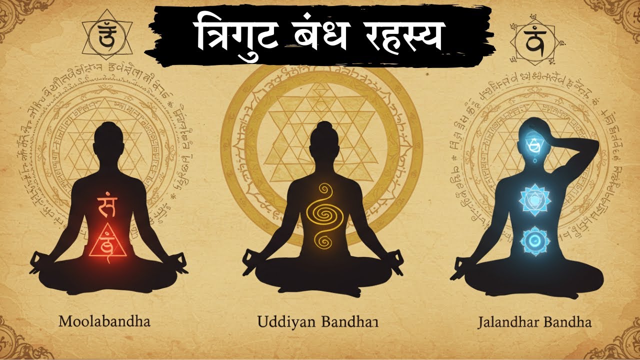 त्रिगुट बंध रहस्य: Unlocking Moolabandha, Uddiyan & Jalandhar – योग की छुपी हुई शक्ति