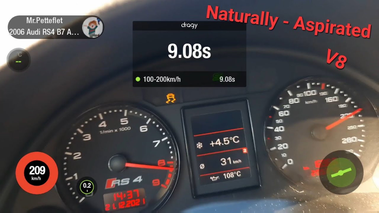 Audi RS4 B7 * 100-200Km/h * Dragy Motorsports *