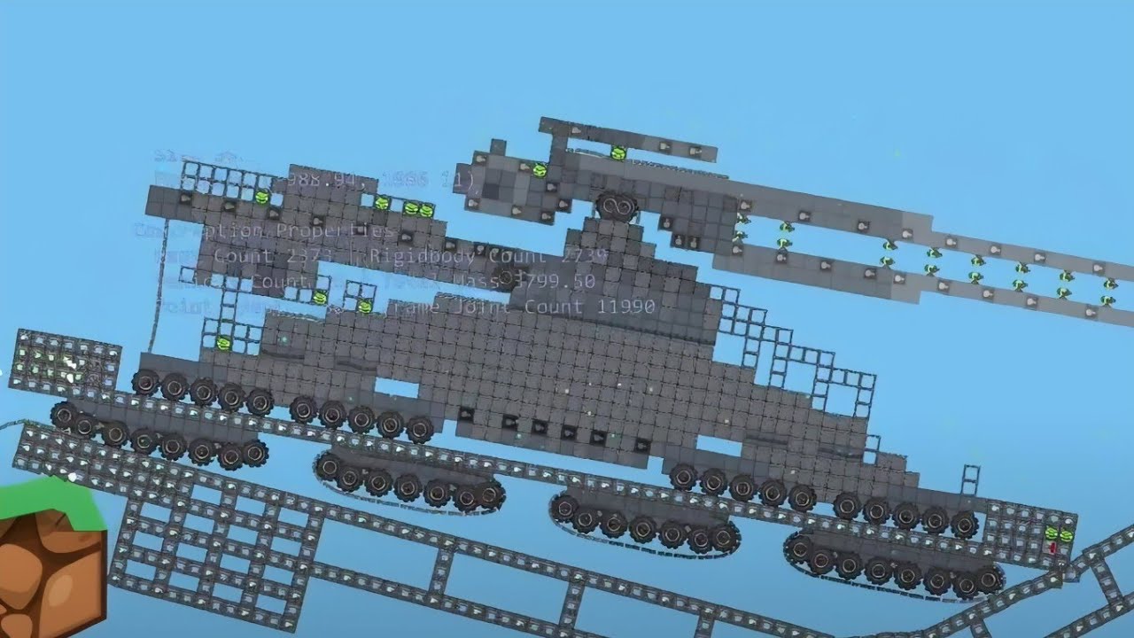 Гигантский грузовик, перевозящий Schwerer Gustav по «крепкому» мосту - Bad Piggies