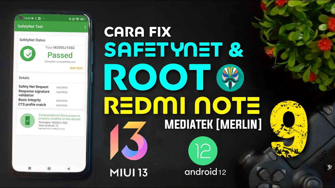 Cara Root dan Fix Safetynet Miui 13 Android 12 di Redmi note 9 Merlin - Miui Tutorial