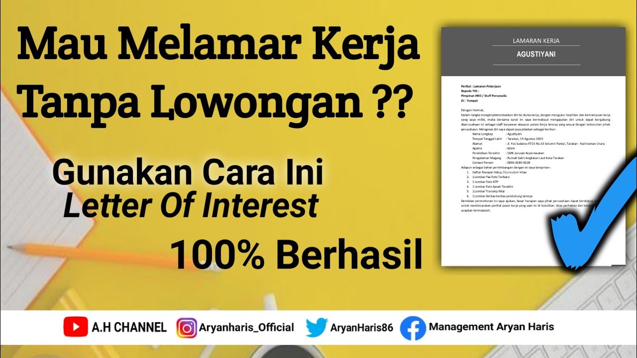 Cara Melamar Kerja Tanpa Lowongan