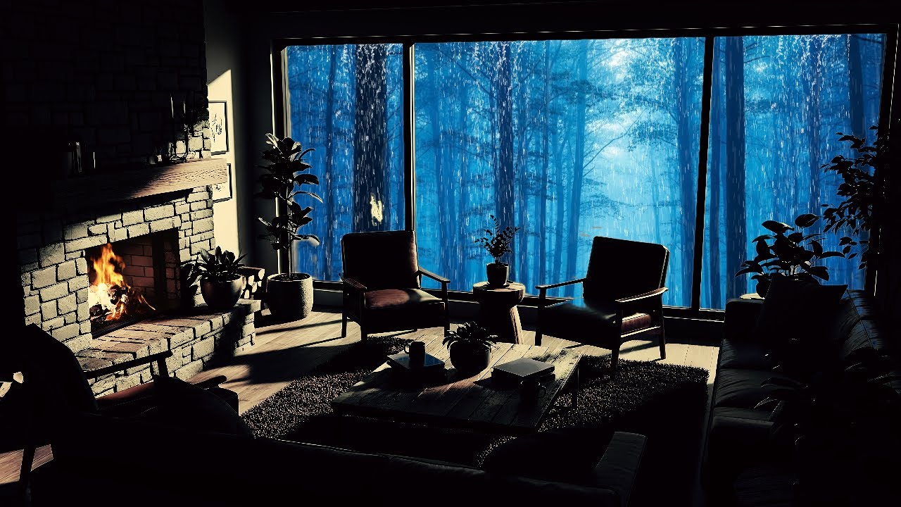Calming Forest Rain Ambience with Piano Music for Sleep and Anxiety Relief
