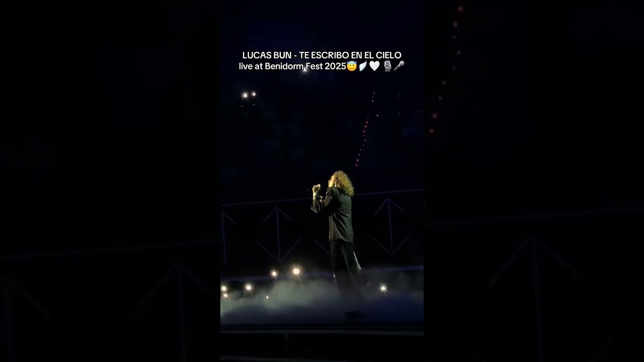 @LucasBun touching hearts with &ldquo;Te escribo en el cielo&rdquo; at #BenidormFest 🎶🖤✨ #BF2025