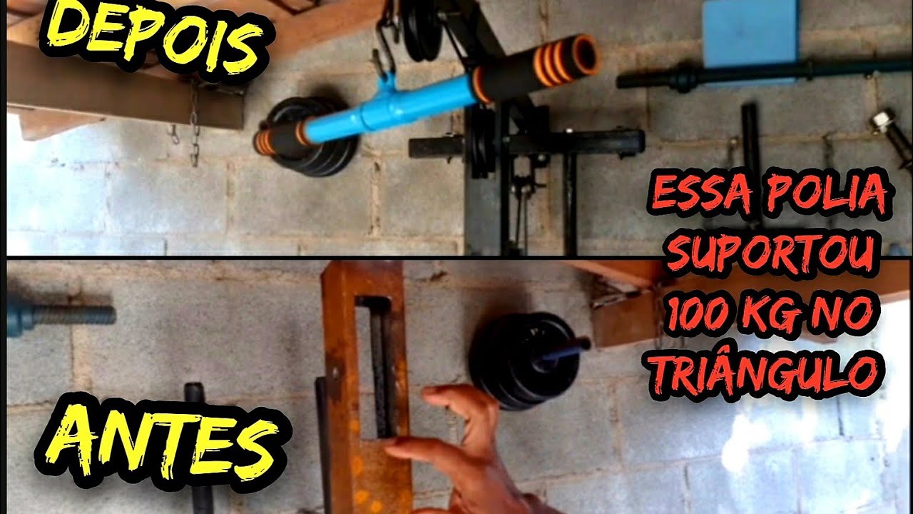Evolução de pulley, ele está mais forte e mais bonito puxador caseiro Homemade Gym