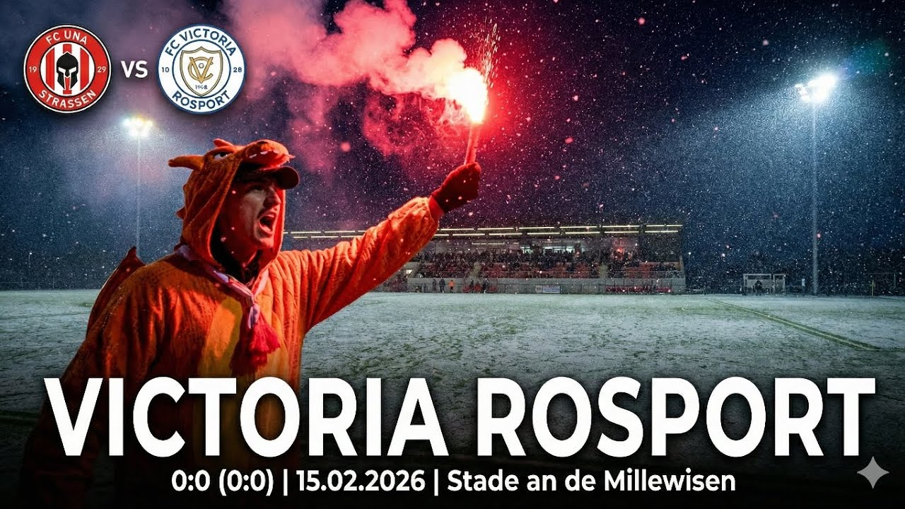 Crazy Pyro in Snow! Victoria Rosport Fans 🧨🎇 | FC UNA Strassen vs Victoria Rosport