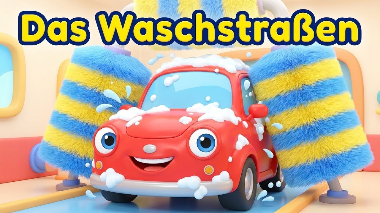 Das Waschstraßen Lied für Kinder 🚿🚗 | Fröhliches Autowasch-Kinderlied