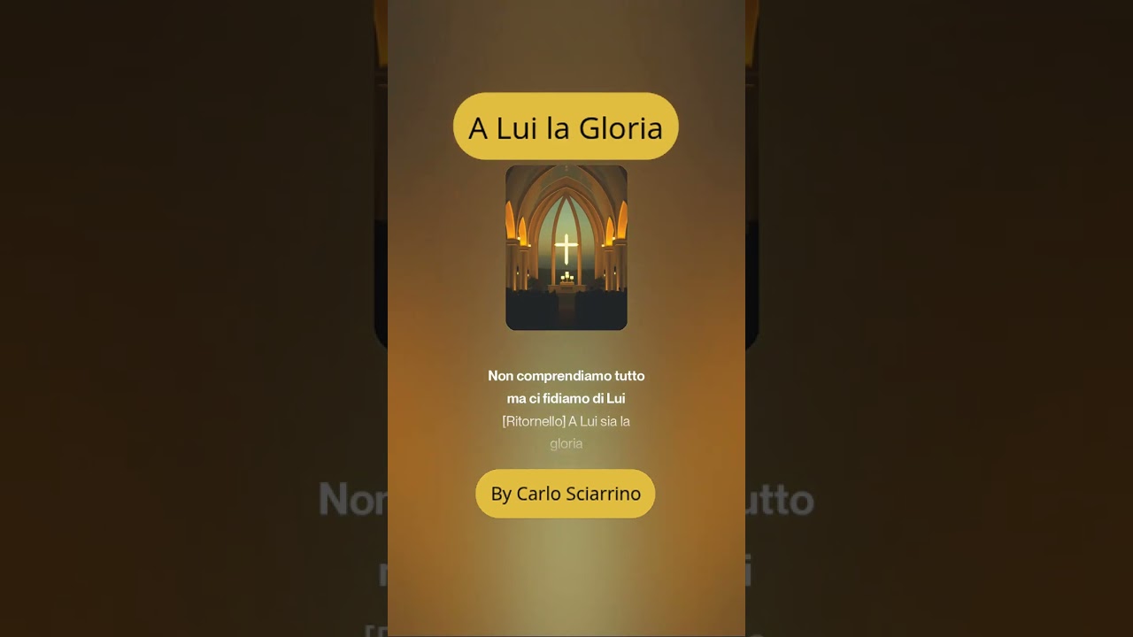 A Lui la Gloria by carlo sciarrino