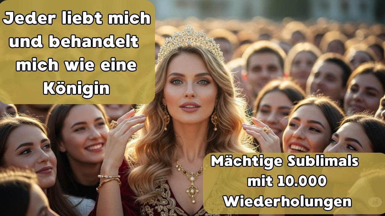 Jeder liebt mich und behandelt mich wie eine Königin - mächtiges Subliminal mit 10000 Wiederholungen